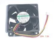 Square Cooler of SUNON 6025 KDE1206PTV3 with 12V 0.7W 3 Wires