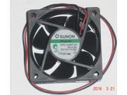 Square Cooler of SUNON 6025 KDE1206PTVX MS.A.GN with 12V 2.8W 2 Wires