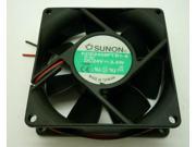Square Cooler of SUNON 8025 KDE2408PTB1 6 with 24V 3.4W 2 Wires