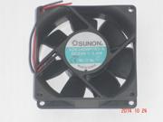 Square Cooler of SUNON 8025 KDE2408PTS3 6 with 24V 2.4W 2 Wires