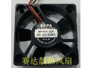 DC square Cooler of SEPA 4010 MF40H 12A with 12V 0.06A 3 Wires