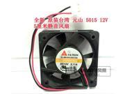 Y.S.TECH 5015 FD125015LL 12V 0.11A 5CM 2 Wires Silence Cooling fan for case