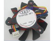 T T 7015H12B MF1 Ball bearing Cooling Fan with 12V0.40A 4Wires 4 Pins Connector for video Card