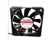 Original SUNON MB60101V3 000C A99 6CM hydraulic bearing DC Cooling fan with 12V 0.65W 60*60*10mm 2 Wires