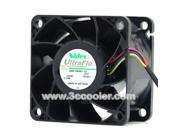 NIDEC V60E12BMA7 07 6038 12V 0.65A 6CM 4 Wires 4 Pins Dual Balls Bearing Server Fan