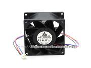 4 Pcs Original Delta FFB0812EHE F00 8038 Ball bearing Cooling fan with 12V 1.35A 102.02CFM 5700RPM 80X80X38MM 3 Wires