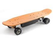 Long Board Style Electric Skateboard w Radio System Wood Finish US Plug