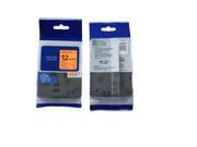 NEXTPAGE®New compatible P touch Label Tape for Brother TZe B31 12mm*8mblack on Fluorescent orange use with GL100 PT200 PT1000 PT1000BM PT1010