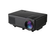 Mini RD805 800 Lumens Portable Multimedia Projector 800*480 Native Resolution 4 inches LCD TFT display for Home Video Movie Theater and Party Black