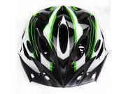 Outdoor Adult Safety Road Mountain Bike Helmet Ultralight Ventilation 18 Hole Design With Cap Peak Green White