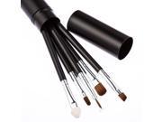 Soldcrazy Pro 5 Pcs Rod Makeup Brush Brushes Cosmetic Set Kit Slim Pouch Case Black