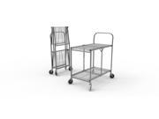 Luxor Two Shelf Collapsible Wire Utility Cart