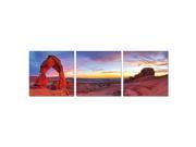 Furinno SENIK Declicate Arch 3 Panel MDF Framed Photography Triptych Print 72 x 24 Inches