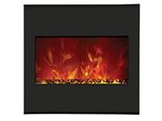 43 Electric Fireplace with 51 x 23 Black Steel Surround
