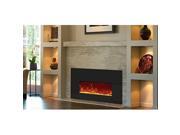 Small Insert Electric Fireplace with Black Glass Surround