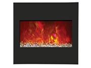 43 Electric Fireplace with 51 x 23 Black Glass Surround