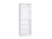 Furinno JAYA Simple Home 5 Shelf Bookcase White