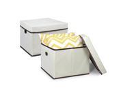 Furinno 2NW13091IV Non Woven Fabric Heavy Duty Storage Organizer 2 Pack Ivory