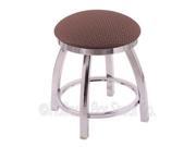 802 Misha 18 Vanity Stool with Chrome Finish Axis Willow Seat and 360 Swivel