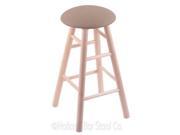 XL Maple Round Cushion Bar Stool with Smooth Legs Natural Finish Rein Thatch Seat and 360 Swivel