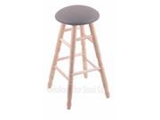 XL Maple Round Cushion Counter Stool with Turned Legs Natural Finish Allante Medium Grey Seat and 360 Swivel