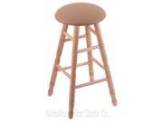 XL Oak Round Cushion Counter Stool with Turned Legs Natural Finish Allante Beechwood Seat and 360 Swivel