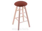 XL Maple Round Cushion Extra Tall Bar Stool with Smooth Legs Natural Finish Rein Adobe Seat and 360 Swivel