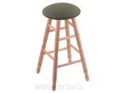 XL Oak Round Cushion Counter Stool with Turned Legs Natural Finish Axis Grove Seat and 360 Swivel