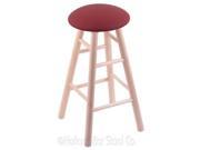 XL Maple Round Cushion Counter Stool with Smooth Legs Natural Finish Allante Wine Seat and 360 Swivel