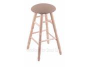 XL Maple Round Cushion Bar Stool with Turned Legs Natural Finish Rein Thatch Seat and 360 Swivel