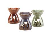Flower Cutout Porcelain Oil Warmer Set Flower Cutout Porcelain Oil Warmer Set
