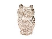 Silver Mercury Glass Owl Figurine