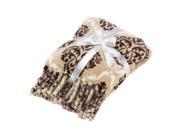 Baroque Pattern Taupe and Brown Throw Blanket