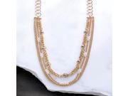 Crystal Faux Pearl Layered Necklace