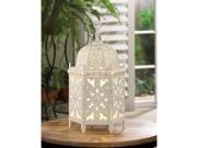 White Moroccan Electric Table Lamp 14 inches