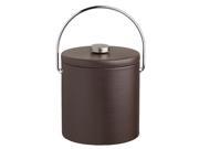 Contempo Brown 3Qt. Ice Bucket With Thick Vinyl Lid Bale Handle No Trim