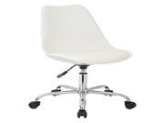 Emerson Student Side Chair With pneumatic Crome base in White Finish