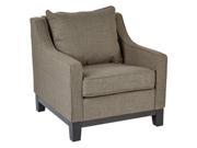 Regent Chair in Milford Dolphin Fabric with Dark Expresso Legs