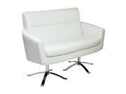 Nova Loveseat With White Faux Leather by Ave 6