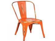 Bristow Armless Chair Antique Orange Finish 4 Pack