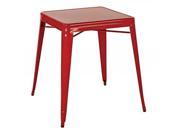 Paterson Metal Table in Red Finish