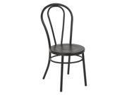 Odessa Metal Dining Chair with Backrest in Frosted Black Finish Ships Fully Assembled 2 Pack