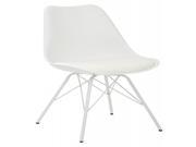 Emerson Student Side Chair With 4 Leg base in White Finish