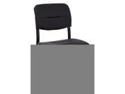 Faux Leather Black Visitor Chair with Sled Base