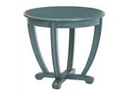 Tifton Round Accent Table Blue Finish