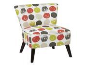 Apollo Chair with Dark Espresso Finished Legs and Dot Poppy Fabric
