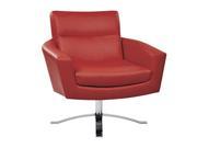 Nova Chair With Red Faux Leather By Ave 6