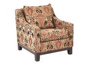 Regent Chair in Arizona Rust Fabric with Dark Expresso Legs