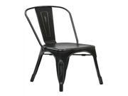 Bristow Armless Chair Antique Black Finish 4 Pack
