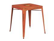 Bristow Antique Metal Table in Antique Orange KD